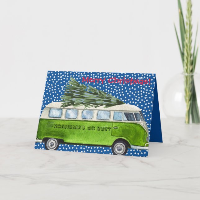 Cartes Pour Fêtes Annuelles Joyeux Noël de grand-mère ou buste personnalisé (Devant)