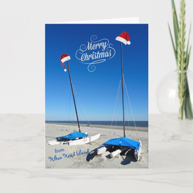 Cartes Pour Fêtes Annuelles Joyeux Noël de Hilton Head Island Coastal (Devant)