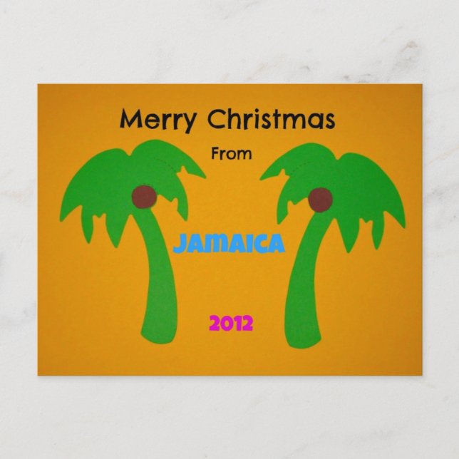 Cartes Pour Fêtes Annuelles Joyeux Noël de Jamaïque 2012 (Devant)