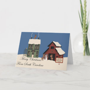 Cartes Pour Fêtes Annuelles Joyeux Noël de la Caroline du Sud
