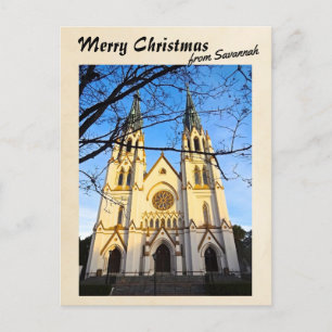 Cartes Pour Fêtes Annuelles Joyeux Noël de la cathédrale de Savannah St John
