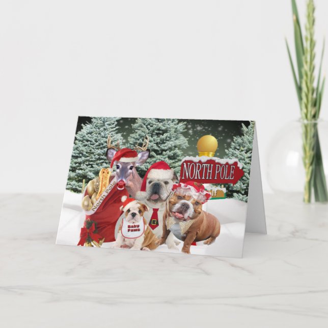 Cartes Pour Fêtes Annuelles Joyeux Noël de la famille Père Noël (Devant)
