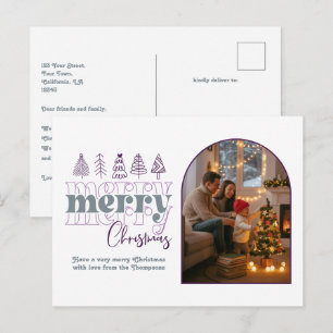 Cartes Pour Fêtes Annuelles Joyeux Noël de la Lavande Froide