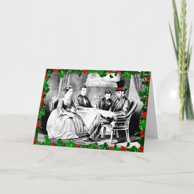 Cartes Pour Fêtes Annuelles Joyeux Noël de la part des Lincoln - Vœux de fêtes (Devant)