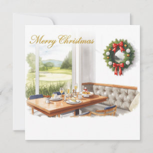 Cartes Pour Fêtes Annuelles Joyeux Noël de la part du club-house du parcours d