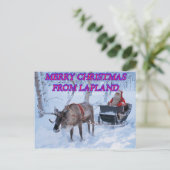 Cartes Pour Fêtes Annuelles Joyeux Noël de Laponie (Debout devant)