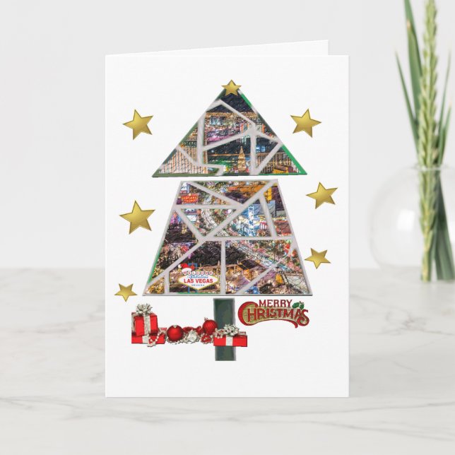 Cartes Pour Fêtes Annuelles Joyeux Noël de Las Vegas Card (Devant)
