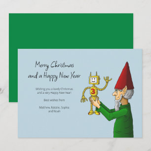 Cartes Pour Fêtes Annuelles Joyeux Noël de l'atelier de jouets du Père Noël