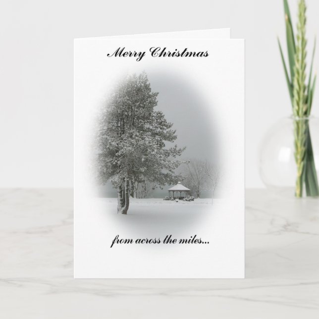 Cartes Pour Fêtes Annuelles Joyeux Noël de l'autre côté de la rue/Snowscene (Devant)