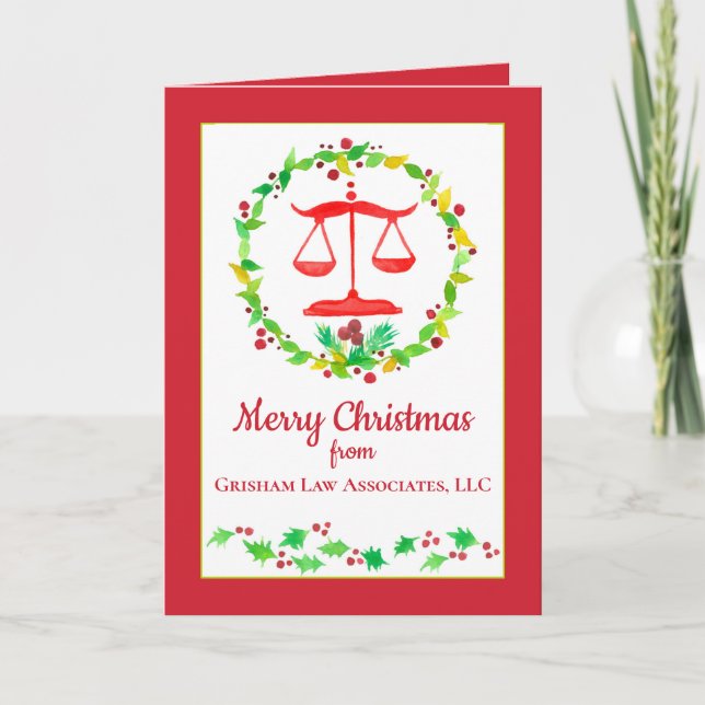 Cartes Pour Fêtes Annuelles Joyeux Noël de l'avocat du procureur (Devant)