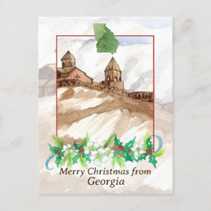 Cartes Pour Fêtes Annuelles Joyeux Noël de l'église Trinity en Géorgie