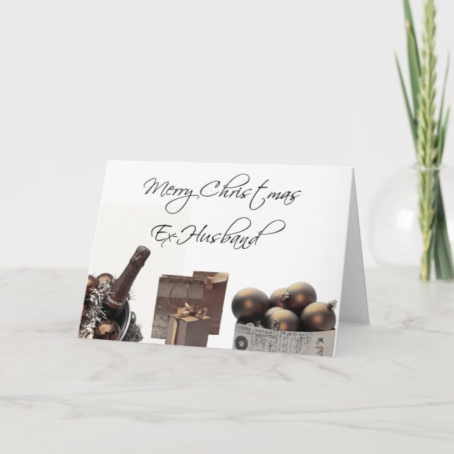 Cartes Pour Fêtes Annuelles Joyeux Noël de l'ex-mari (Devant)