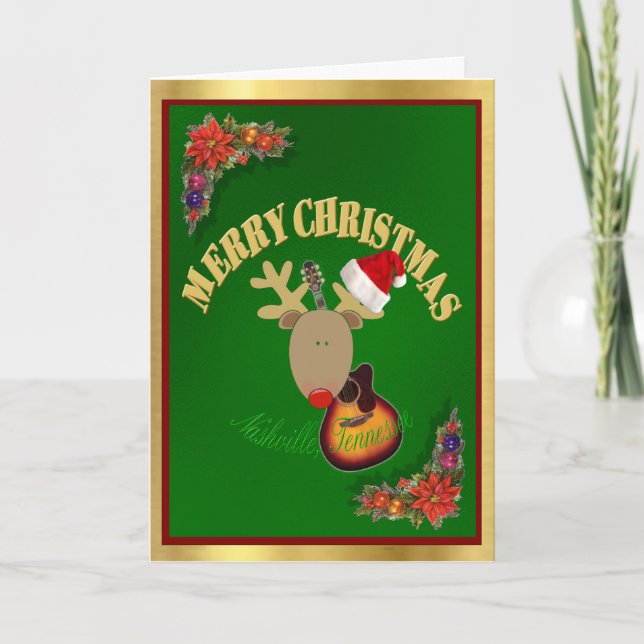Cartes Pour Fêtes Annuelles Joyeux Noël de Nashville (Devant)