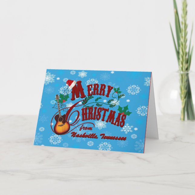 Cartes Pour Fêtes Annuelles Joyeux Noël de Nashville (Devant)