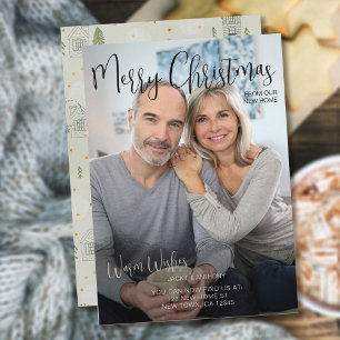 Cartes Pour Fêtes Annuelles Joyeux Noël de New Home Photo verticale
