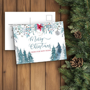 Cartes Pour Fêtes Annuelles Joyeux Noël de New Home Winter Forest Moving