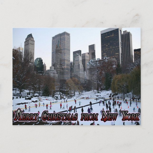Cartes Pour Fêtes Annuelles Joyeux Noël de New York (Devant)