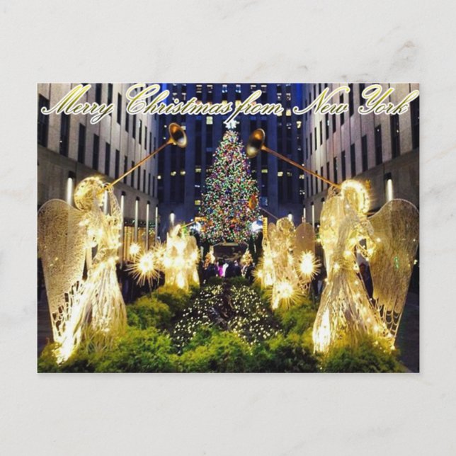 Cartes Pour Fêtes Annuelles Joyeux Noël de New York (Devant)