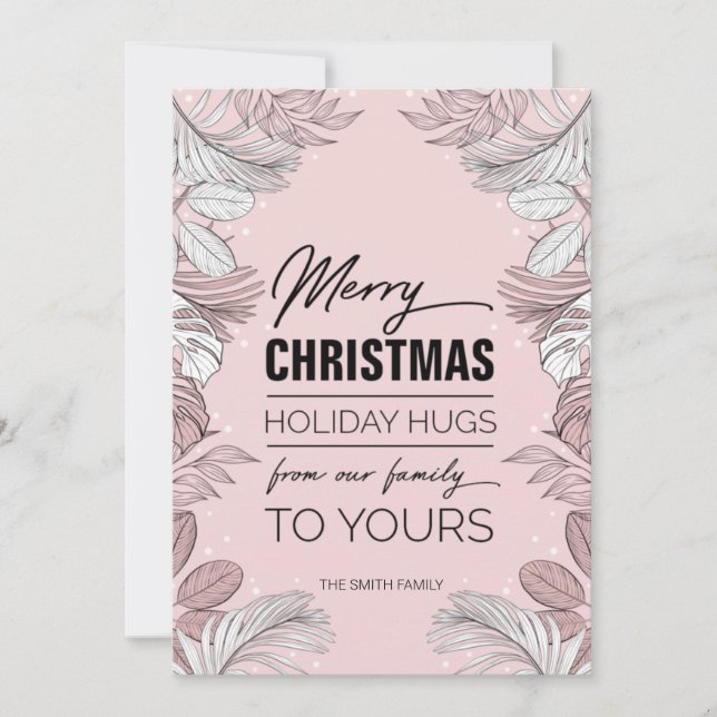 Cartes Pour Fêtes Annuelles Joyeux Noël de notre famille (Devant)