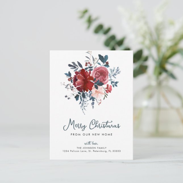 Cartes Pour Fêtes Annuelles Joyeux Noël de notre nouvelle maison (Debout devant)