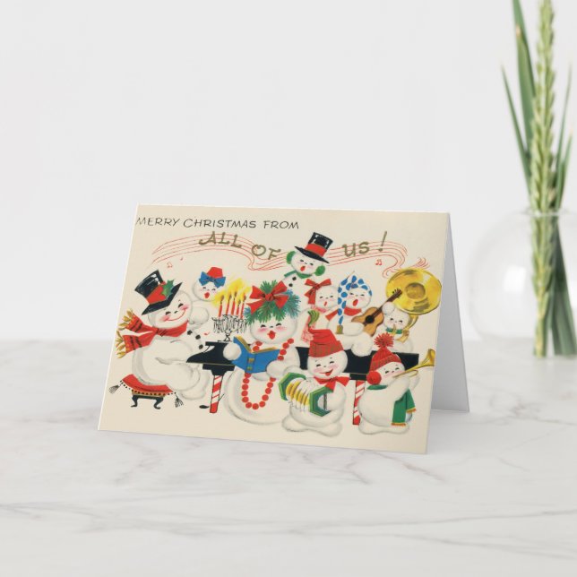 Cartes Pour Fêtes Annuelles Joyeux Noël de nous tous (Devant)