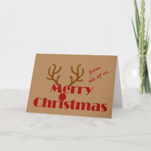 Cartes Pour Fêtes Annuelles Joyeux Noël de nous tous Fun Reindeer