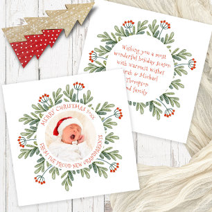 Cartes Pour Fêtes Annuelles Joyeux Noël de nouveaux grands-parents Photo