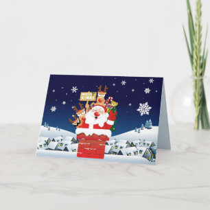 Cartes Pour Fêtes Annuelles Joyeux Noël de Père Noël Crew