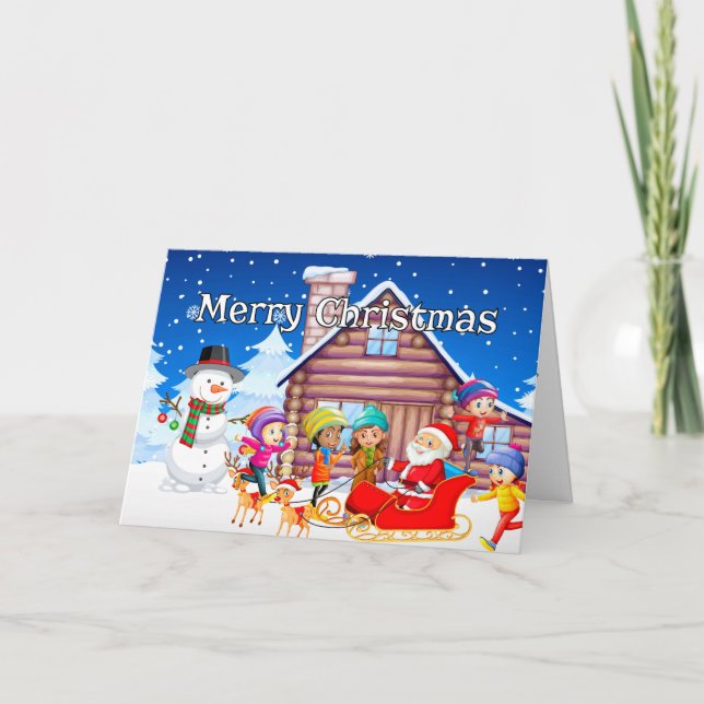 Cartes Pour Fêtes Annuelles Joyeux Noël de Père Noël & Friends (Devant)