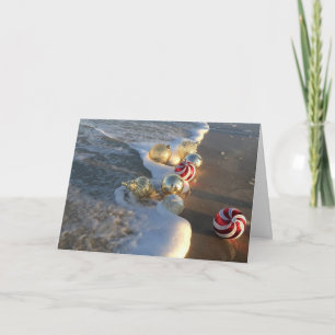 Cartes Pour Fêtes Annuelles Joyeux Noël de plage