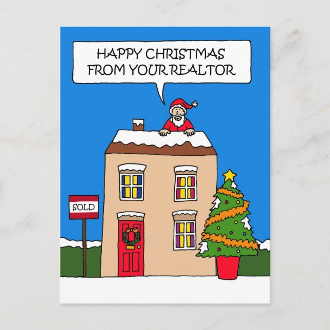 Cartes Pour Fêtes Annuelles Joyeux Noël de Realtor (Devant)