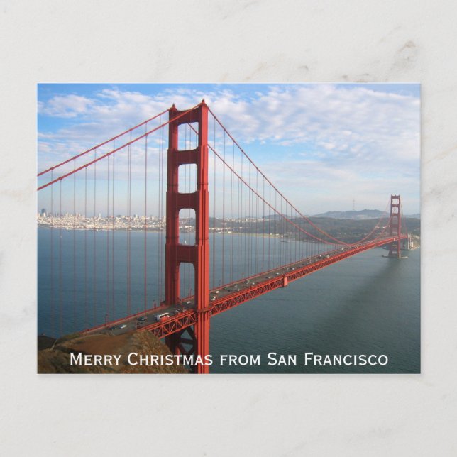 Cartes Pour Fêtes Annuelles Joyeux Noël de San Francisco (Devant)