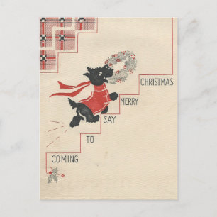 Cartes Pour Fêtes Annuelles Joyeux Noël de Scottie vintage