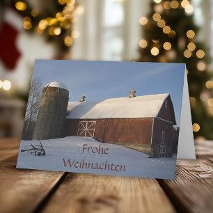 Cartes Pour Fêtes Annuelles Joyeux Noël de Snowy Red Barn