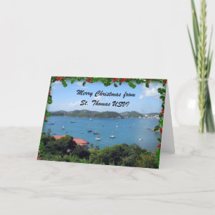 Cartes Pour Fêtes Annuelles Joyeux Noël de St Thomas, U.S.V.I.