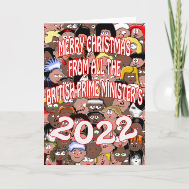 Cartes Pour Fêtes Annuelles joyeux Noël de tout le Premier ministre britanniqu (Devant)
