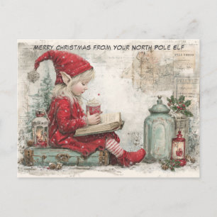 Cartes Pour Fêtes Annuelles Joyeux Noël de votre lutin du Pôle Nord Mignon