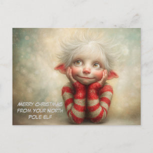 Cartes Pour Fêtes Annuelles Joyeux Noël de votre lutin du Pôle Nord Mignon