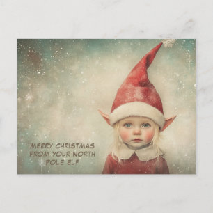 Cartes Pour Fêtes Annuelles Joyeux Noël de votre lutin du Pôle Nord Mignon