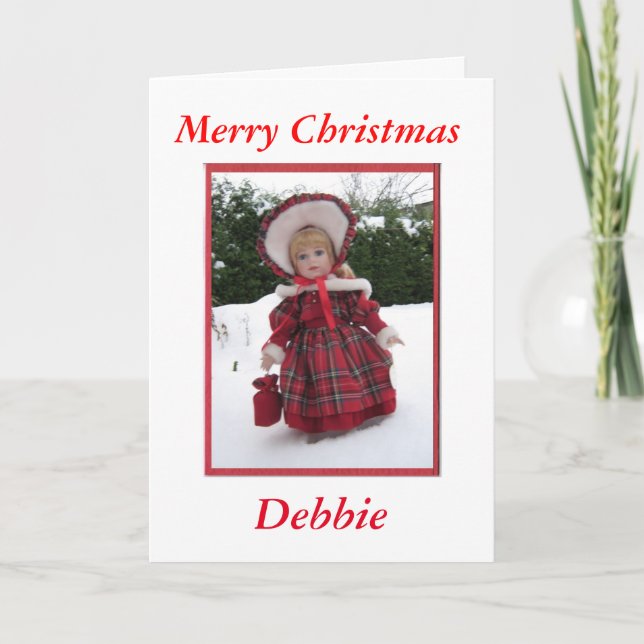 Cartes Pour Fêtes Annuelles Joyeux Noël Debbie (Devant)