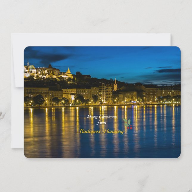 Cartes Pour Fêtes Annuelles Joyeux Noël depuis Budapest, Hongrie (Devant)