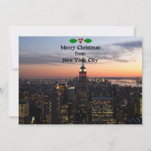Cartes Pour Fêtes Annuelles Joyeux Noël depuis New York City