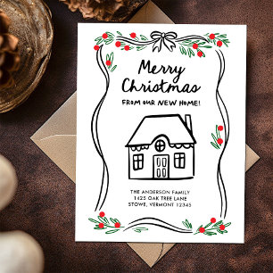 Cartes Pour Fêtes Annuelles Joyeux Noël depuis notre nouvelle maison Fantais