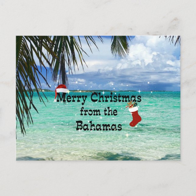 Cartes Pour Fêtes Annuelles Joyeux Noël des Bahamas (Devant)