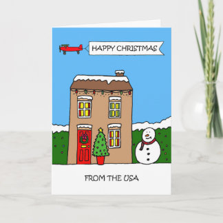 Cartes Pour Fêtes Annuelles Joyeux Noël des États-Unis