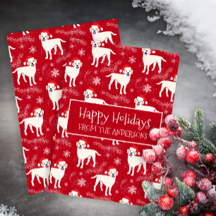 Cartes Pour Fêtes Annuelles Joyeux Noël des Labradors dans la neige