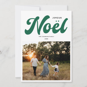 Cartes Pour Fêtes Annuelles Joyeux Noel Design photo vert