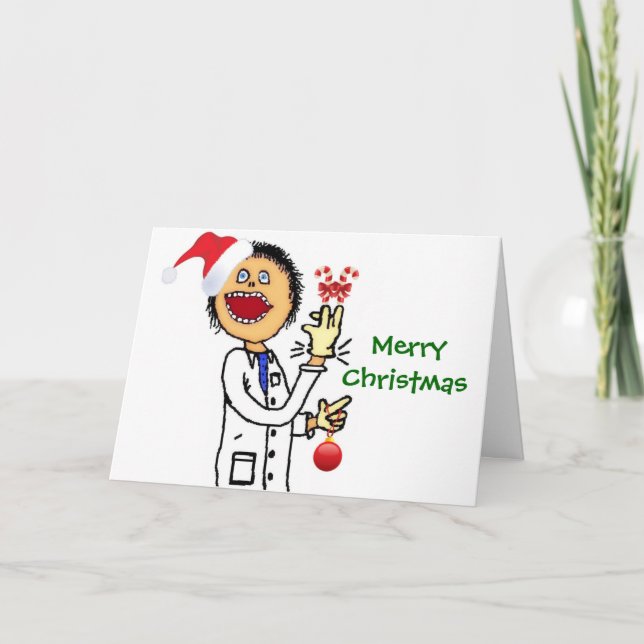 Cartes Pour Fêtes Annuelles Joyeux Noël Docteur (Devant)