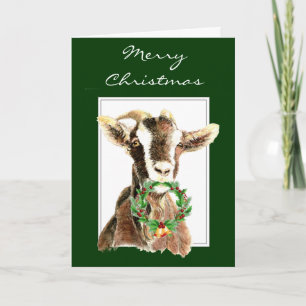 Cartes Pour Fêtes Annuelles Joyeux Noël drôle de la vieille chèvre Animal, Hu