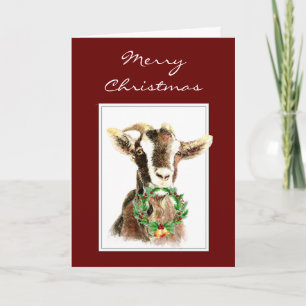 Cartes Pour Fêtes Annuelles Joyeux Noël drôle de la vieille chèvre de la liste